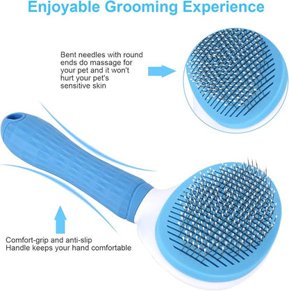 Self-Cleaning Slicker Brush for Dogs & Cats