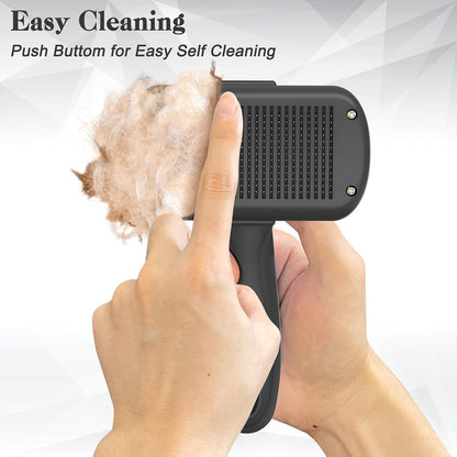 Self-Cleaning Shedding Brush for Dogs & Cats