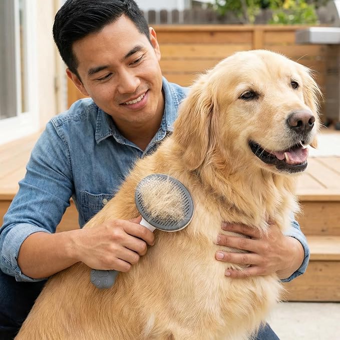 Cat & Dog Deshedding Brush for Long & Short Hair