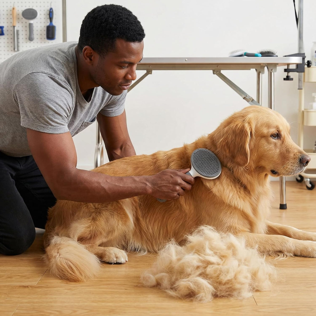 Cat & Dog Deshedding Brush for Long & Short Hair